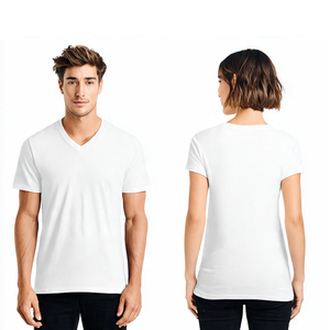 Camisetas de Verano con Cuello en V para Mujer, 100% Poliéster, Secado Rápido, Camiseta Informal para Mujer, Moda Urbana, Camisetas Ligeras para Mujer - Product Image 2