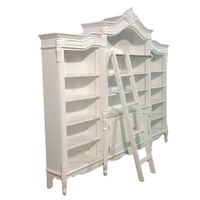 Librería Personalizada con Escalera de Tres Módulos, Estantería de Madera Maciza Desmontable para Oficina en Casa y Mobiliario Escolar