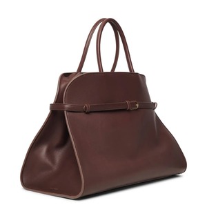 Bolso de Hombro de Cuero Genuino de Primera Calidad para Mujer, Elegante Bolso Tote Color Borgoña, Dos Correas, Estilo Casual - Product Image 2