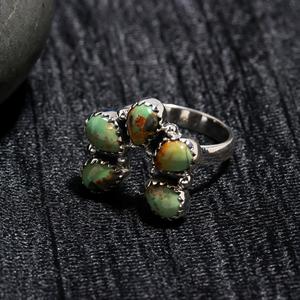 Wholesale Natural Arizona <b>Turquoise</b> Gemstone December Birthstone Pear Shape Jewelry 925 Sterling Silver <b>Ring</b> At Best Price - Product Image 1