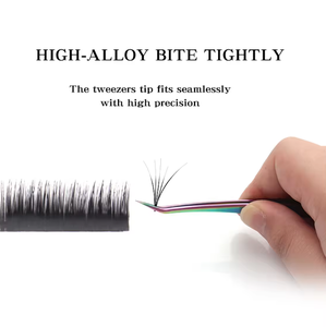 Black Silver Grip Eyelash Tweezers <b>Pink</b> <b>Box</b> Packing Isolation Private Label Fiber Tip Volume Lash Tweezers for sale - Product Image 6