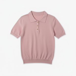 Polo de punto 100% acrílico para adulto, ODM y OEM, de color liso, tejido en Vietnam, antiarrugas - Product Image 3