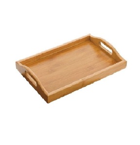 Natural Bulk Acacia Wood Modern <b>Large</b> <b>Serving</b> <b>Tray</b> Handle Hand Painted Decorative Eco-Friendly Customizable Food Bedtime - Product Image 2