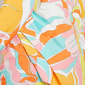 Conjunto de 2 piezas de pantalones cortos de satén para mujer, estampado floral, cuello en V, manga larga, ajuste holgado, ropa informal de primavera y verano, conjunto de camisa y pantalones cortos para mujer - Product Image 5