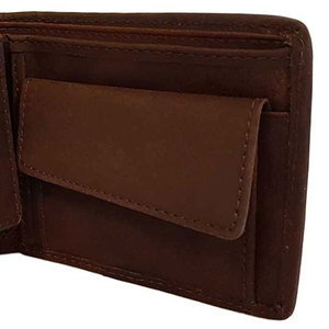Portefeuille en cuir de vachette naturel pour homme, portefeuille fin à rabat en cuir à poils, portefeuille fait main, cuir de haute qualité - Product Image 5