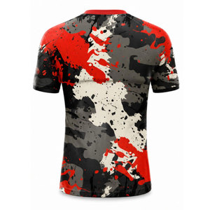 เสื้อรักบี้ลายพรางแบบซับลิเมชั่นสำหรับผู้ชาย แขนสั้น ระบายเหงื่อได้ดี ทรงแอธเลติก เหมาะกับทุกฤดูกาล ผลิตจากโพลีเอสเตอร์ - Product Image 3