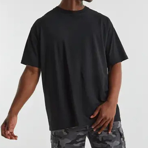 Camiseta de algodón 100% al por mayor para hombre, corte holgado, estampada, lisa, con lavado ácido, estilo vintage, hombros caídos, oversize, verano 2026 - Product Image 2