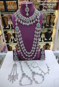 Elegant High Quality Gold Plated Bridal Engagement Wedding Anniversary Party Gift Ethnic Fashion Rhodium Plated Jewelry <b>Set</b> <b>Sets</b> - Product Image 5