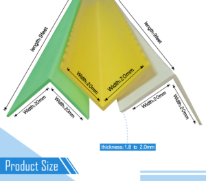 Extruded Rigid PVC L Shape Angle Corner Guard <b>Plastic</b> <b>Edge</b> Trim Profile for Furniture Construction and Wall Protection Use - Product Image 1