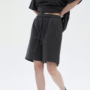 Shorts de sport pour hommes avec logo personnalisé, doublure en mesh, coton French Terry de haute qualité, uni, sans motif, pour la salle de sport et le fitness - Product Image 6