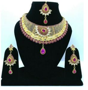 High Quality Alloy Earrings Headpieces Set 24K Gold Plated Smooth Polished Surface Women Ethnic Style Engagement Wedding Party - Product Image 3