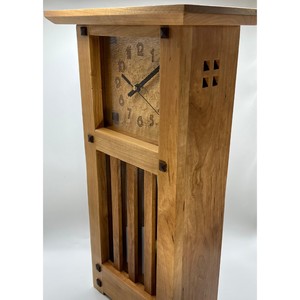 Horloge de cheminée en bois luxueuse, mouvement mécanique, affichage à aiguilles, design rustique, sonnerie silencieuse, forme rectangulaire - Product Image 4