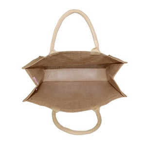 Sac fourre-tout personnalisé en toile de jute, avec logo OEM, emballage cadeau, différentes tailles, sac en toile de jute recyclée pour cadeaux, shopping, promotion - Product Image 6