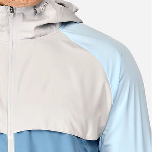 Men Hooded Outdoor Windbreaker <b>Jacket</b> Lightweight Waterproof <b>Casual</b> Zip Closure Soft Breathable Comfortable Regular Fit Fashion - Product Image 6