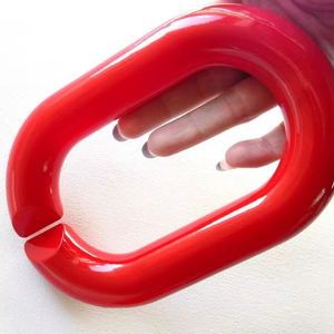 Chaîne murale en résine transparente, boucle de chaîne murale ouverte, bijoux DIY, chaîne cubaine en acrylique plastique pour décoration murale - Product Image 1