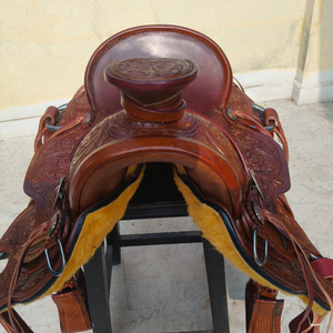 Selle de cheval de qualité supérieure |   Selle Western en cuir de bonne qualité pour cheval avec accessoires en acier inoxydable |   Équipement d'équitation durable |   Édition 2026 - Product Image 4