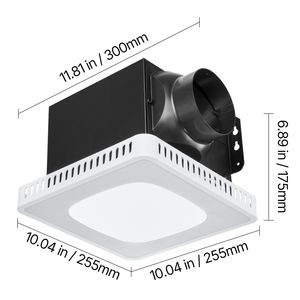 Ventilatore da Soffitto Premium con Motore DC per Bagno, Luci RGB, 80-110-130 CFM, Ventilazione 1.5 Sones, Silenzioso - Product Image 1