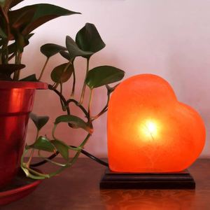 Premium Quality Himalayan Rock Salt Heart Shaped Lamp Carved Natural Crystal Salt - Product Image 5