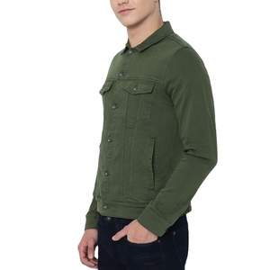 Veste en jean pour homme de couleur personnalisée, respirante, séchage rapide, logo frontal, style décontracté, vente en gros, faible MOQ 2026 - Product Image 2