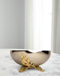 Oriental Metal Serving <b>Bowl</b> <b>with</b> Carved <b>Lid</b> for Ramadan Dates - Product Image 3