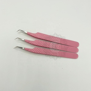 Pince à épiler en poudre rose durable 45 degrés Lite pince à épiler en acier inoxydable de qualité supérieure prix de gros - Product Image 3