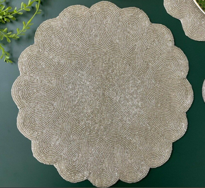 Napperons décoratifs brodés de perles, sous-plats et tapis personnalisables, prix de gros - Product Image 1