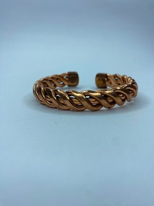 Wholesale Custom <b>Copper</b> Brass Cuff <b>Bracelet</b> Manufacturer Supplier Adjustable Handmade Gold Plated Vintage Magnet Wedding - Product Image 2