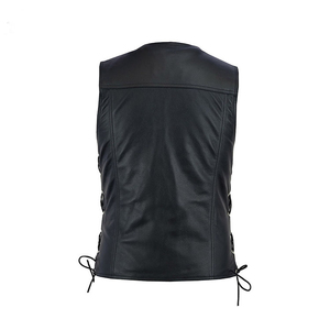 Chaleco de Cuero PU para Hombre de la Mejor Calidad, Reversible, Casual, Impermeable, Cálido para Otoño e Invierno, Sin Mangas - Product Image 1
