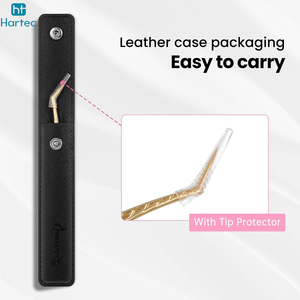 Golden Anti-Static Stainless Steel Lightweight Precision Eyelash Extension Tweezers Volume Tips Customizable Length-Professional - Product Image 3