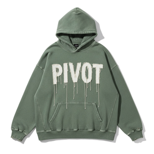 เสื้อฮู้ดดี้ผู้ชายทรงปกติ สไตล์สตรีทแฟชั่น รักษ์โลก กันน้ำ ผ้าฝ้ายฟลีซ 100% ล้างสีแบบแอซิดวอช สไตล์วินเทจ ผ้าหยาบ อุ่นสบายสำหรับฤดูหนาว - Product Image 3