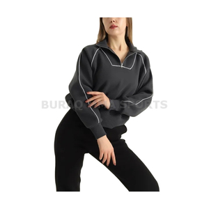 Sweat-shirt tricoté imprimé pour femme, coupe ample, col rond, manches longues, haut décontracté avec poches - Product Image 5