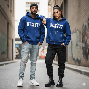 Sudadera con capucha de algodón grueso de 500 GSM, 100% algodón, con logo serigrafiado, pedrería personalizada, efecto descolorido por el sol, unisex, con cremallera. - Product Image 2