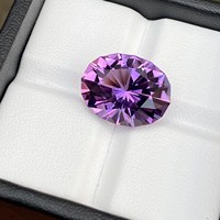 Piedra Preciosa Suelta de Amatista Púrpura Ovalada, Corte de Precisión, Calidad Superior, Certificada por Terceros, Calidad Fina