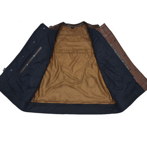 เสื้อกั๊กหนัง PU สีดำสำหรับผู้ชาย แบบไม่มีแขน สำหรับขี่มอเตอร์ไซค์ พร้อมกระดุมปิดด้านหน้า - Product Image 6