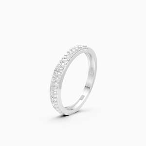 Anillo de Diamante Cultivado en Laboratorio con Corte Redondo de 0.12 Ct, Estilo Casual para Uso Diario |   En oro amarillo, blanco y rosa de 9 quilates - Product Image 3