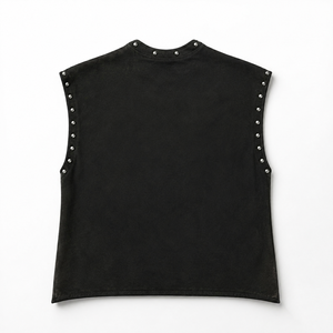 Débardeurs graphiques blanchis personnalisés pour femmes, vente en gros, débardeurs côtelés en coton sans manches, camisoles décontractées, hauts de fitness, streetwear d'été - Product Image 2