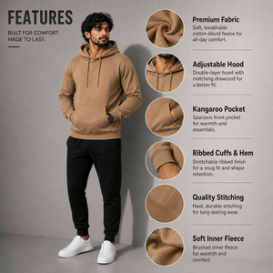 Sudadera con Capucha Personalizada de Algodón Premium para Hombre, Sudadera Suave de Felpa con Bolsillo Canguro, Proveedor y Fabricante de Marca Privada - Product Image 4