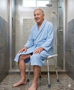 Height Adjustable Portable Shower <b>Stool</b> Chairs <b>Bathroom</b> Safety Equipment <b>for</b> Elderly tools free installation - Product Image 2