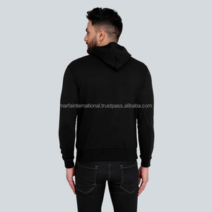 Sweat à capuche mode hiver, style streetwear décontracté, en polaire avec quart de zip, impression personnalisée du logo de l'entreprise, poignets élastiques, confort optimal - Product Image 3