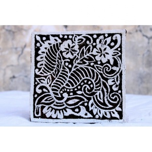 Bloques de madera hechos a mano, Impresión de Henna, papel artesanal, sello, tela, bloque de Impresión textil - Product Image 4