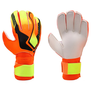 Gants de gardien de but de football, doigts entiers, antidérapants, respirants, sangle de poignet réglable, unisexe, matériau PU, impression silicone - Product Image 1