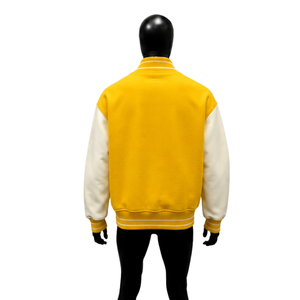PREMIUM YELLOW LETTERMAN JACKET MODERN COLLEGE OUTERWEAR PREMIUM <b>ATHLETIC</b> REGULAR FIT FASHIONABLE WINTER WARMING LUXURY LETTERMA - Product Image 2