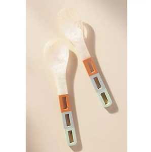 Different Color Shades Resin Salad <b>Server</b> Trending Style Resin Premium Salad <b>Server</b> Spoon and Fork Resin Flatware Salad <b>Server</b> - Product Image 3