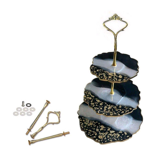 Handcrafted Resin Cake Stand for Luxury Party <b>Table</b> Decor Premium Tableware - Product Image 1