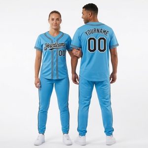 Custom High Quality Fashion Baseball Jersey <b>T</b>-<b>Shirt</b> for Men Printing Uniform Sports Button Baseball <b>Shirts</b> Baseball Jersey - Product Image 1