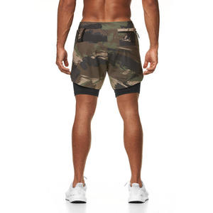 Men's Double <b>Layer</b> Fitness Shorts Men Fitness Gym Training 2 in 1 Sports Shorts Quick Dry Workout Jogging Double Deck Summer - Product Image 3