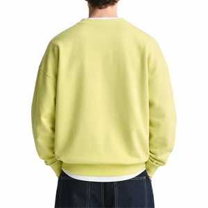 เสื้อสเวตเชิ้ตคอกลมสีพื้นผ้าฝ้ายถักเนื้อหนาสำหรับผู้ชาย สวมใส่สบาย พิมพ์ลายพรีเมียม - Product Image 2