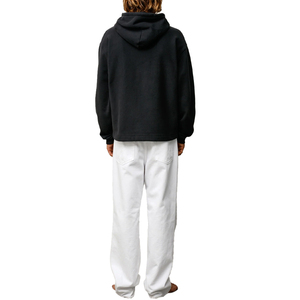 Nouveau sweat à capuche ovale pour homme, coupe ample, en mélange de coton et polaire, ajustement décontracté, logo personnalisé sur le devant, fabricant OEM ODM marque privée - Product Image 3