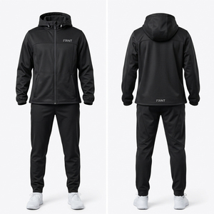 Premium 100% Polyester 320gsm Breathable Waterproof Quick Dry Short Printed <b>Badminton</b> Training Suit Dark Green White Panels - Product Image 4