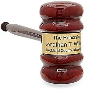 Tienda de Regalos Ejecutivos |   Set de Martillo y Bloque de Madera de Palisandro Personalizado en Caja de Madera con Bisagras y Grabado Personalizado - Product Image 1